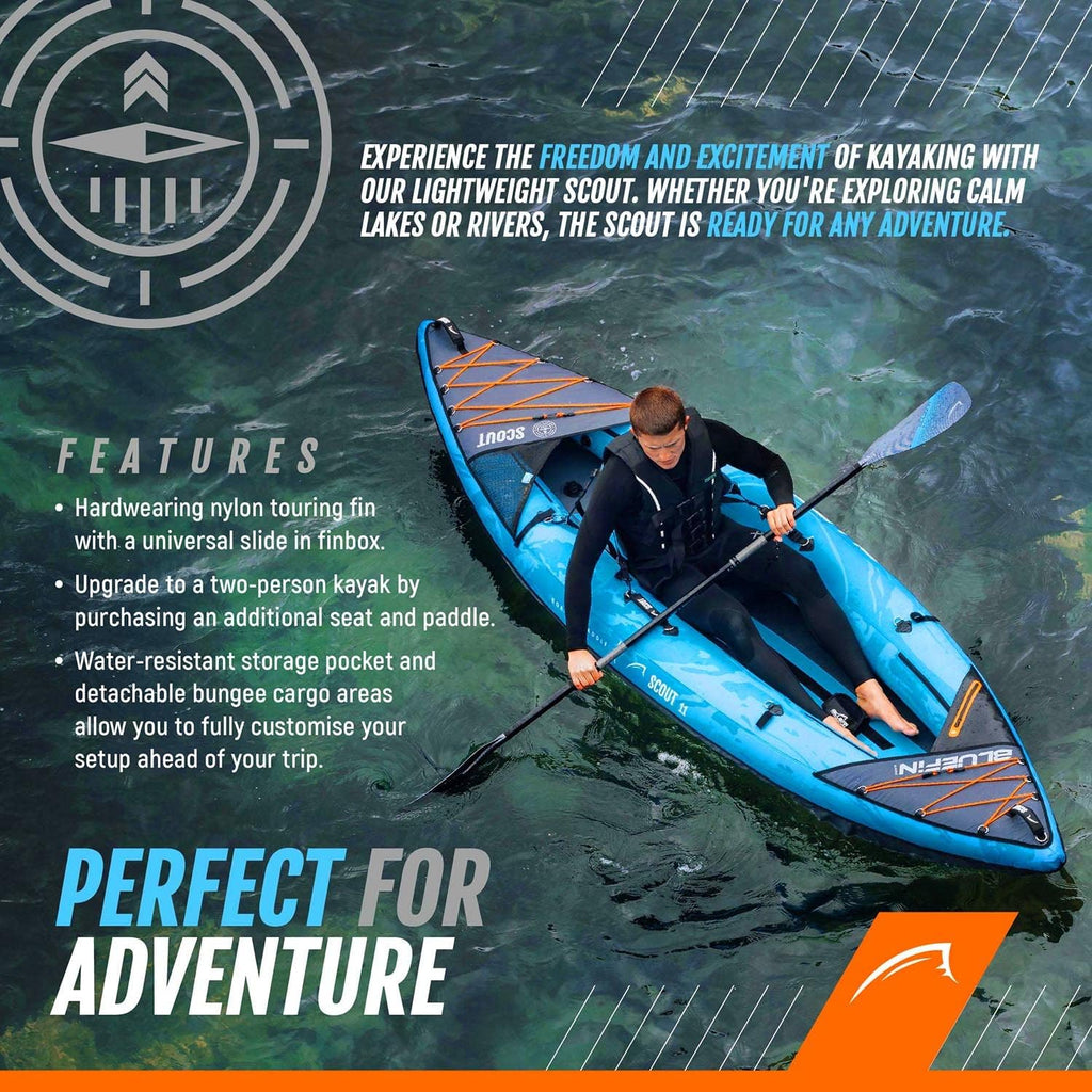 Bluefin Scout Inflatable Kayak 1 Person D3904