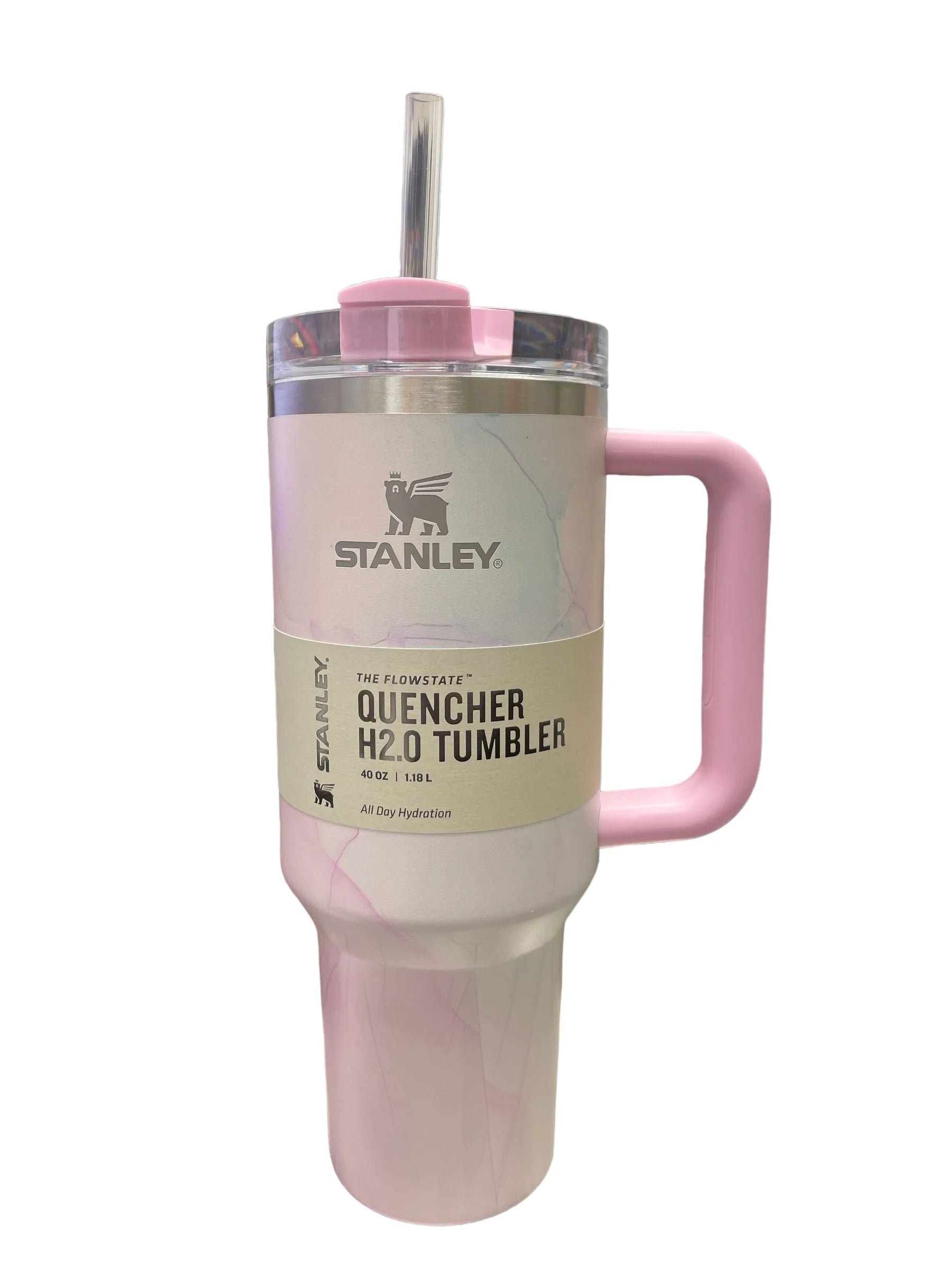Stanley 40 oz Stainless Steel H2.0 Flowstate Quencher Tumbler - Watercolor Tulle