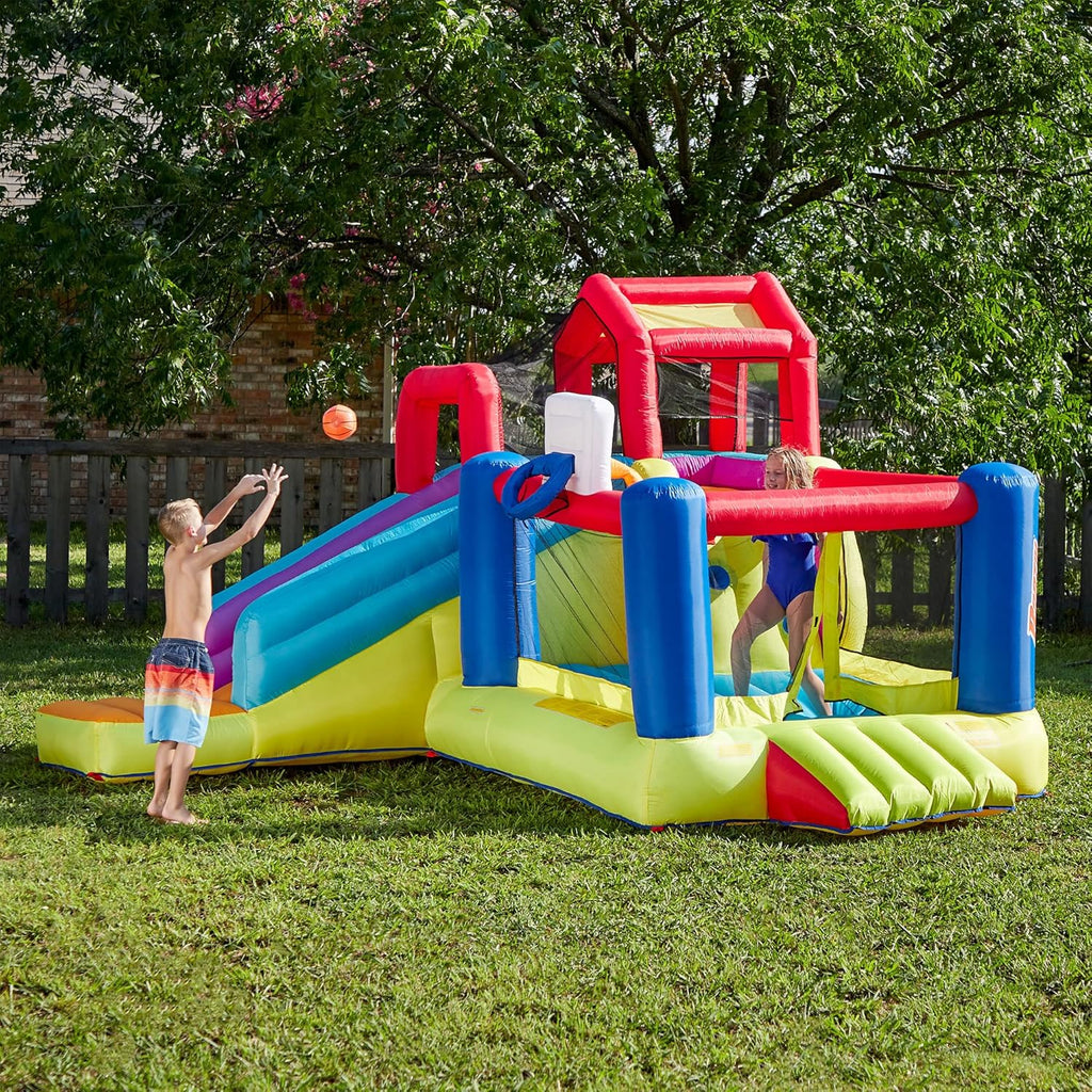 Banzai Climb ’N’ Bounce Bounce House with Slides and Blower W2120