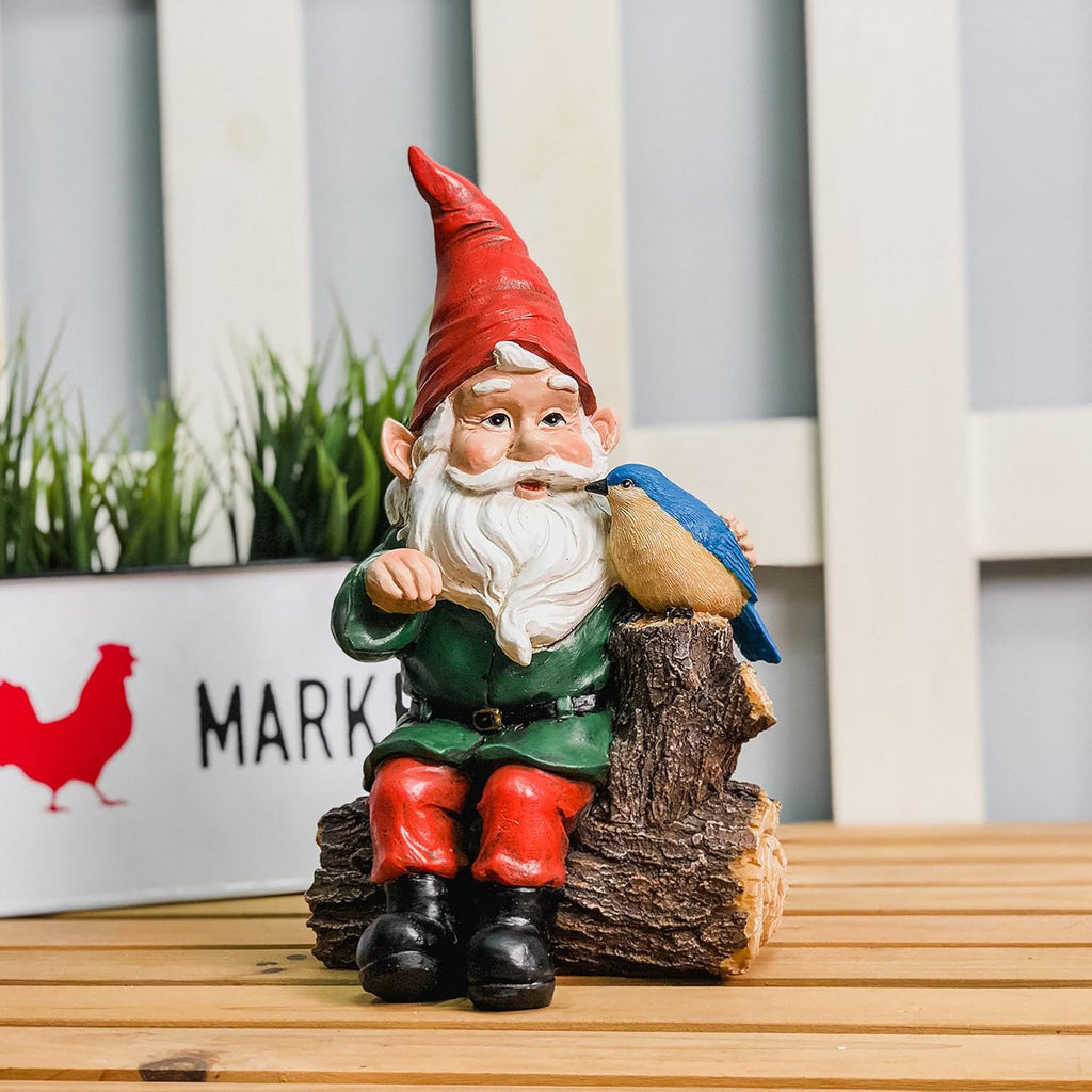 Outdoor Gnome Statue Hand-painted Garden Decor a7k