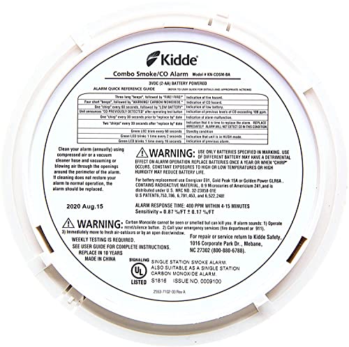 Kidde Smoke & Carbon Monoxide Detector with Voice Alerts, Battery Powered A301668