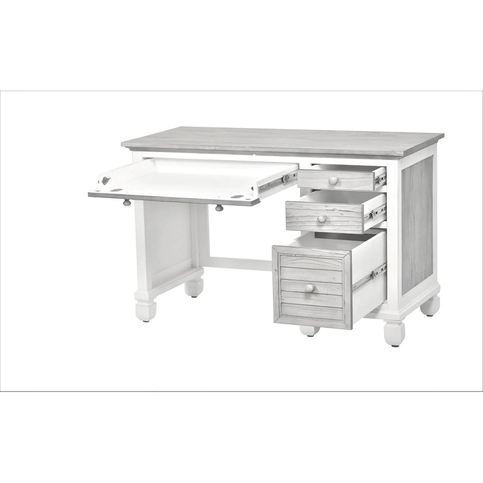 Sea Wind Florida Islamorada Wood Desk & Chair Set Gray/White O605