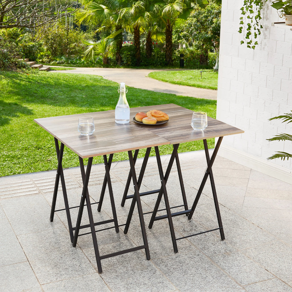 CoSoTower Folding TV Trays for Eating Set of 4 with Stand U836663