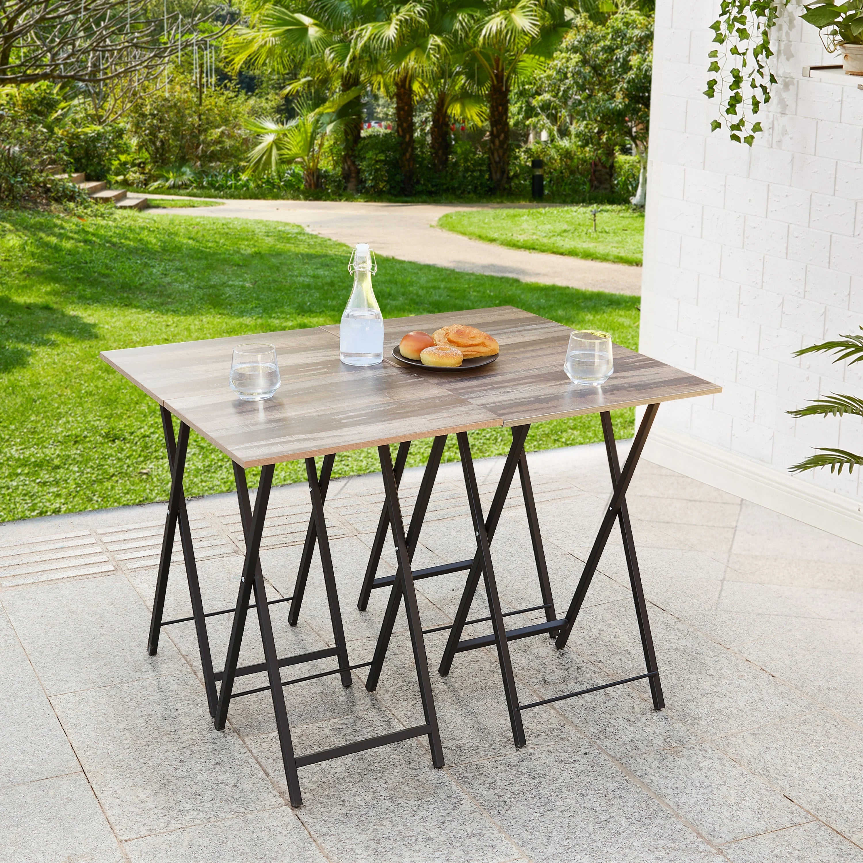 CoSoTower Folding TV Trays for Eating Set of 4 with Stand U836663
