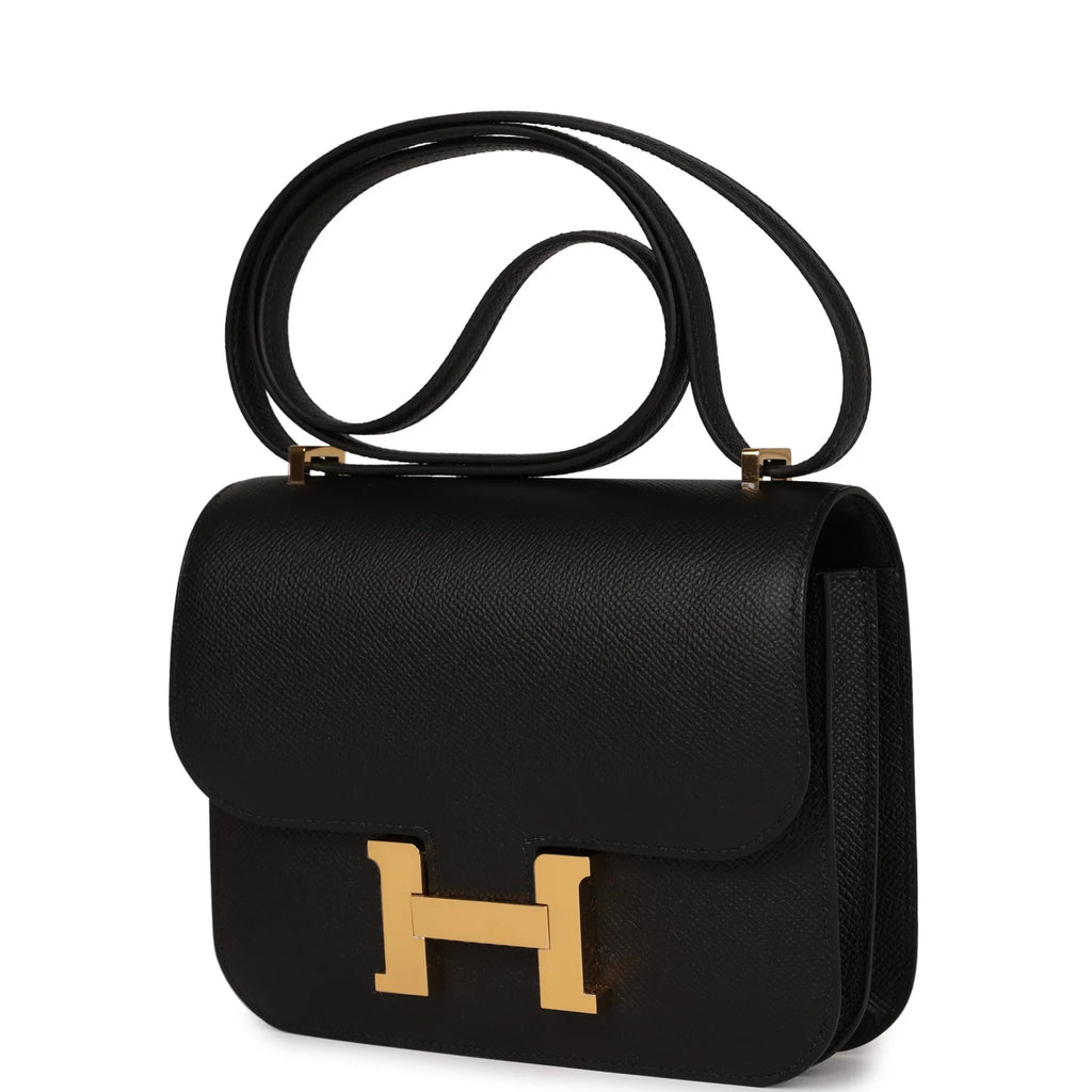 Black Epsom Leather Crossbody Bag k7