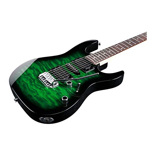 Electric Guitar Right Handed Transparent Green Burst q7