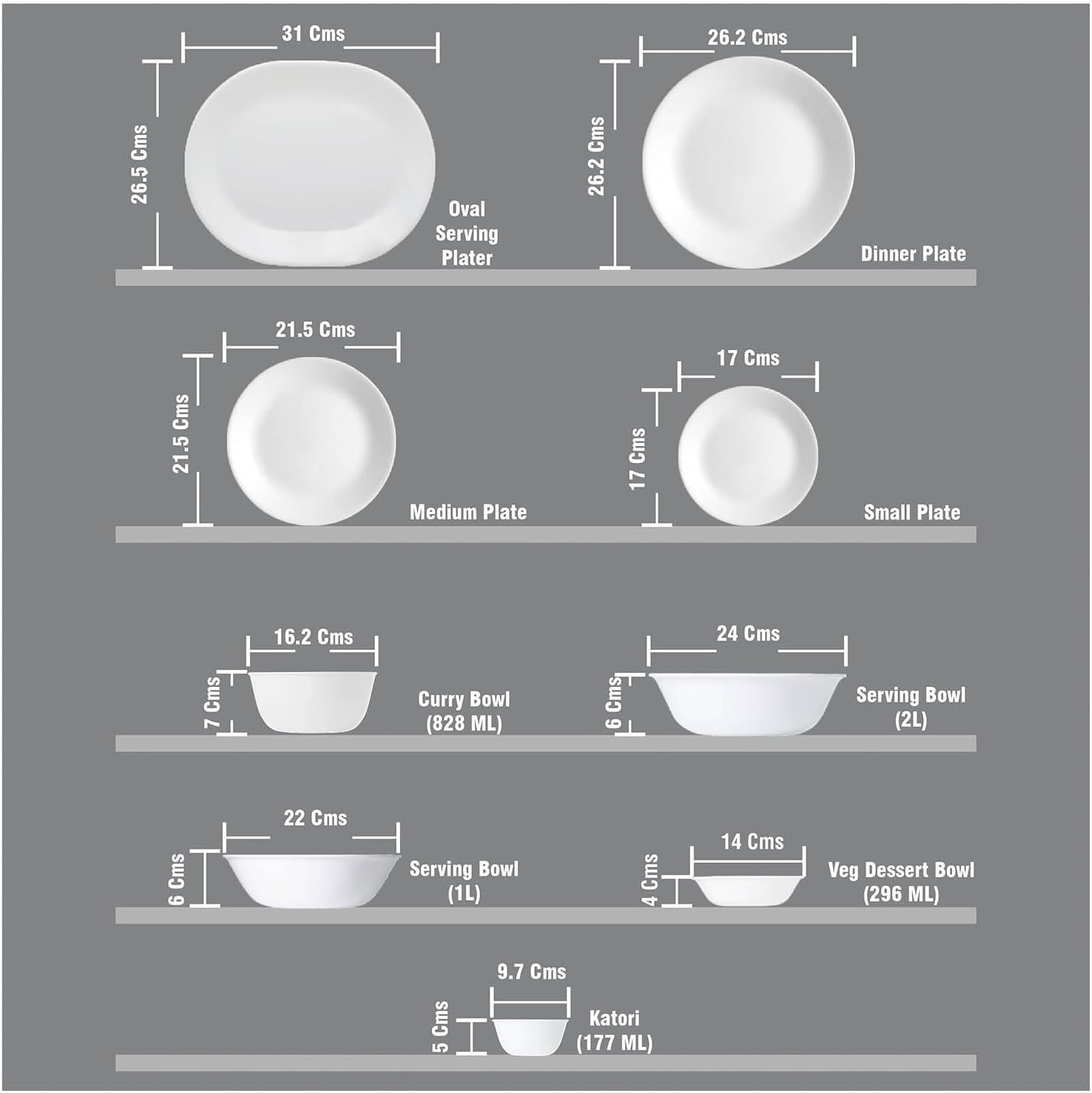 Corelle Winter Frost White Glass 30Pcs Dinner Set C36892