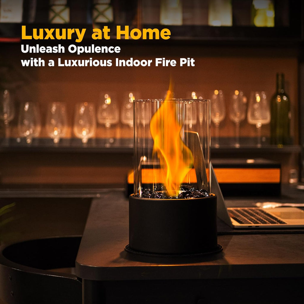 Tabletop Fire Pit Indoor Outdoor Portable Stone Design a7