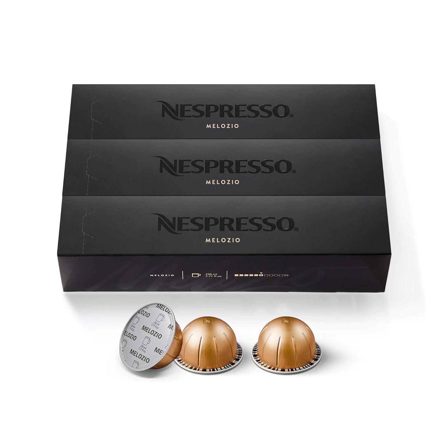 Nespresso VertuoLine Coffee Capsule Bundle - Melozio and Double Espresso Scuro N126
