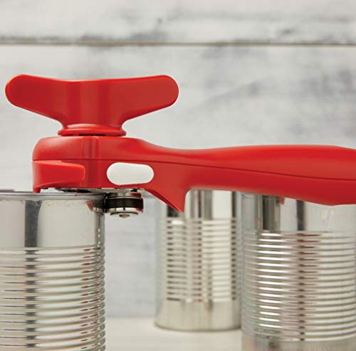 Kuhn Rikon Deluxe Auto Safety LidLifter Can Opener, Red and Silver U438