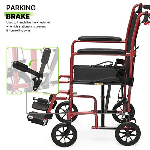 Wheelchair for Adults Foldable Lightweight 16 Inch Seat k7p