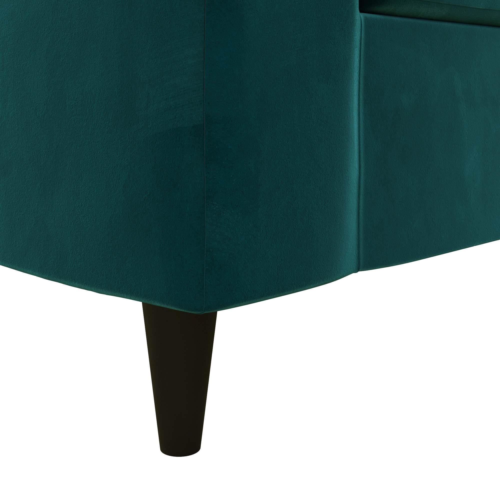 DHP Cooper 3 Seater Sofa, Green Velvet Y5477