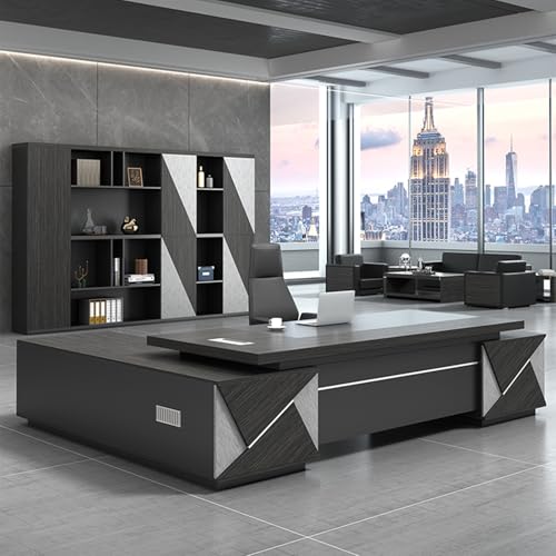 94-Inch Executive Desk for Home Office, Modern Computer Workstation F626