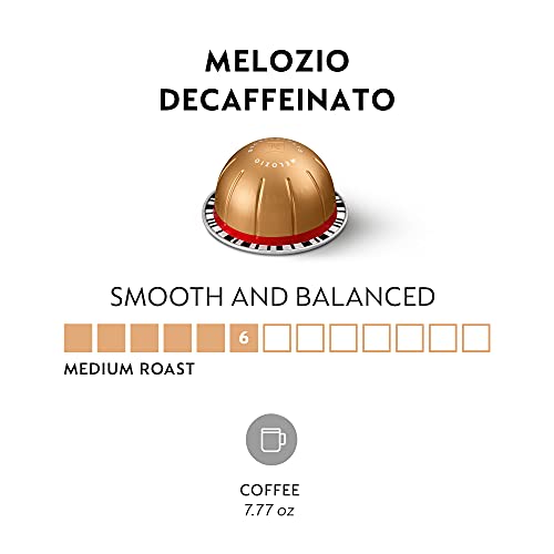 Nespresso Vertuo Melozio Decaffeinato Medium Roast Coffee Capsules, 30 Count K2207