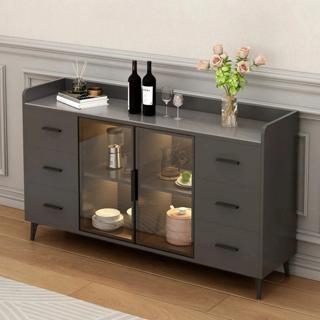 YN50SB Wood Sideboard Display Cabinet Storage T8336