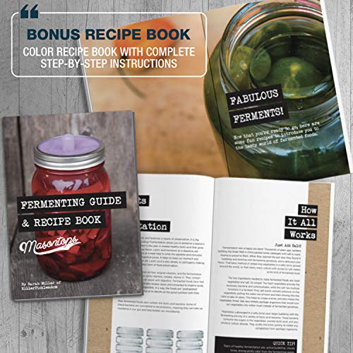 Masontops Fermentation Jar Starter Set with Mason Jar, Lids & Weight Y51316