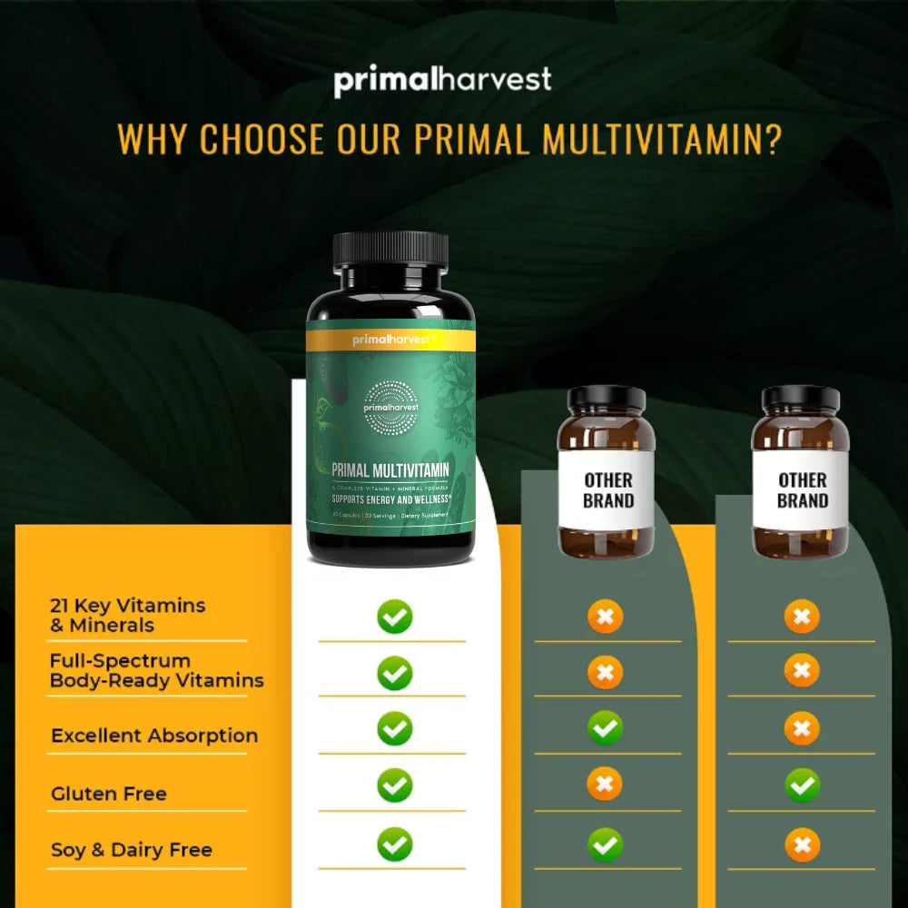 Primal Harvest Multivitamin for Women and Men, 30 Capsules N680164