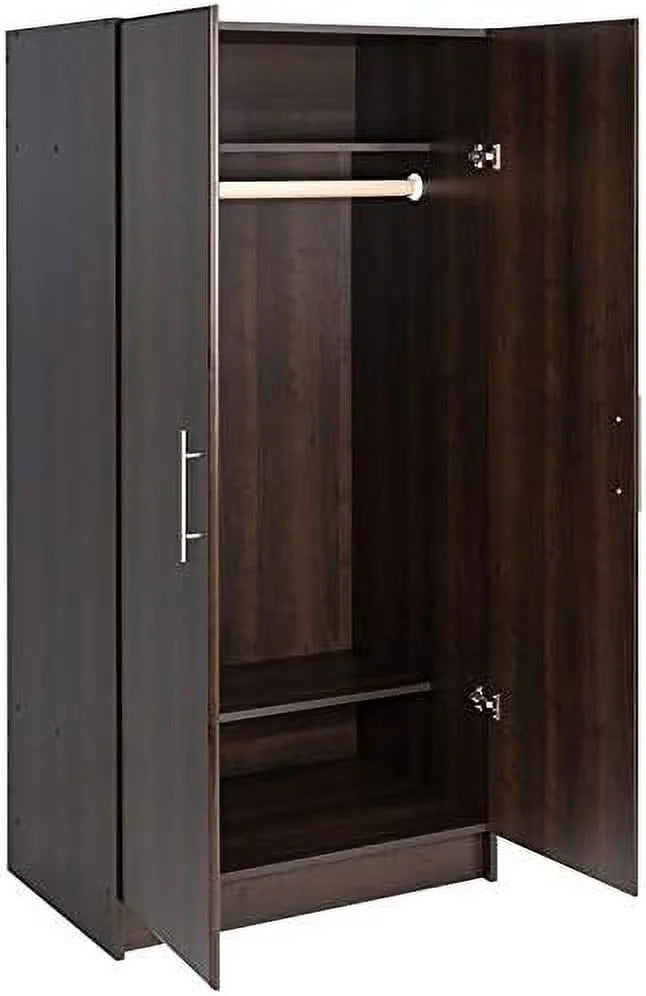 32" Espresso Wardrobe Armoire D640
