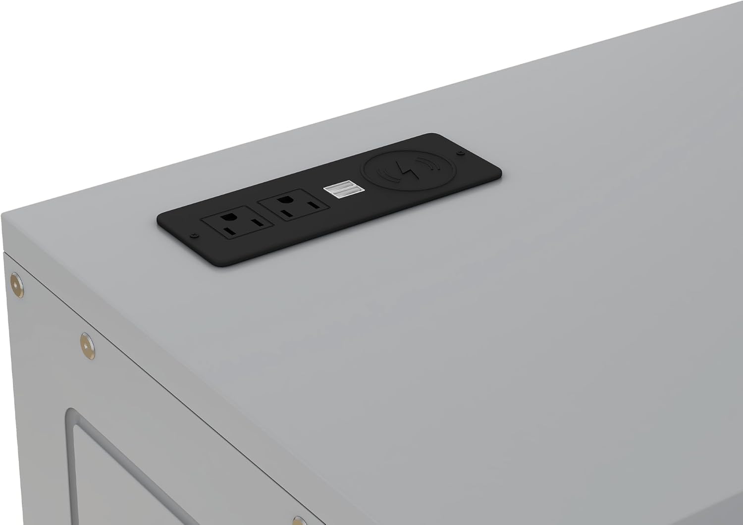 Queen Murphy Bed with Shelves, Cabinets and USB Ports B38632