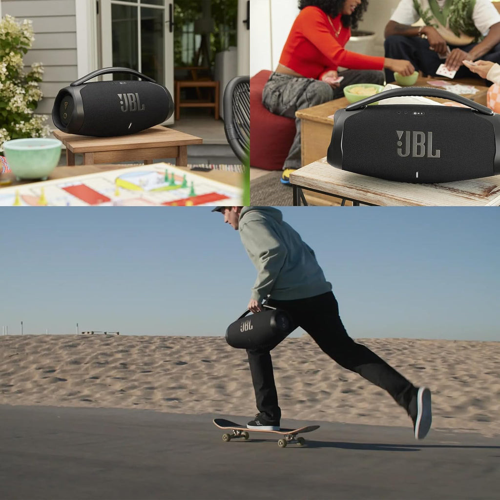 JBL Boombox 3 WiFi Portable Speaker, Black (Renewed) S4484