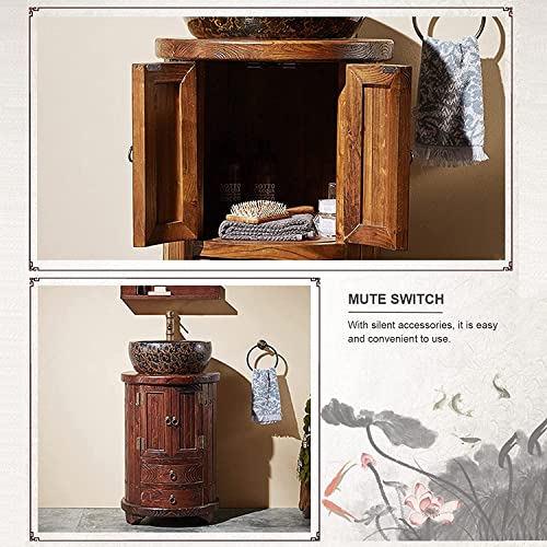 Freestanding Pedestal Sink Retro Bathroom Vanity Cabinet Set T30700