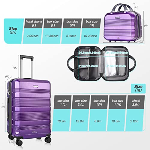 28" Expandable Luggage with TSA Lock, Hard Shell Suitcase, Black X840419