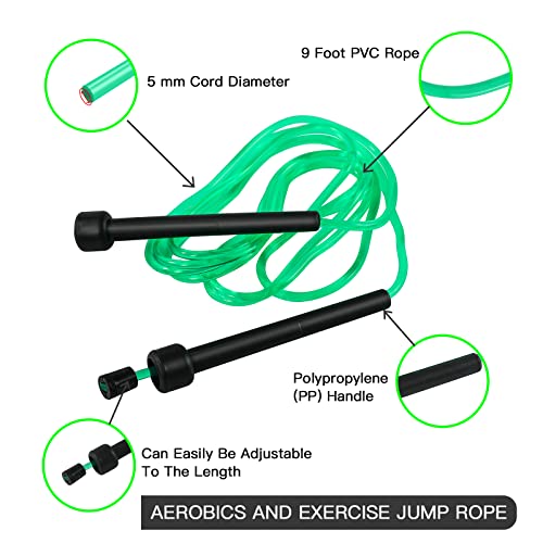 PVC Jump Rope for Cardio Fitness Adjustable 9 Feet a7