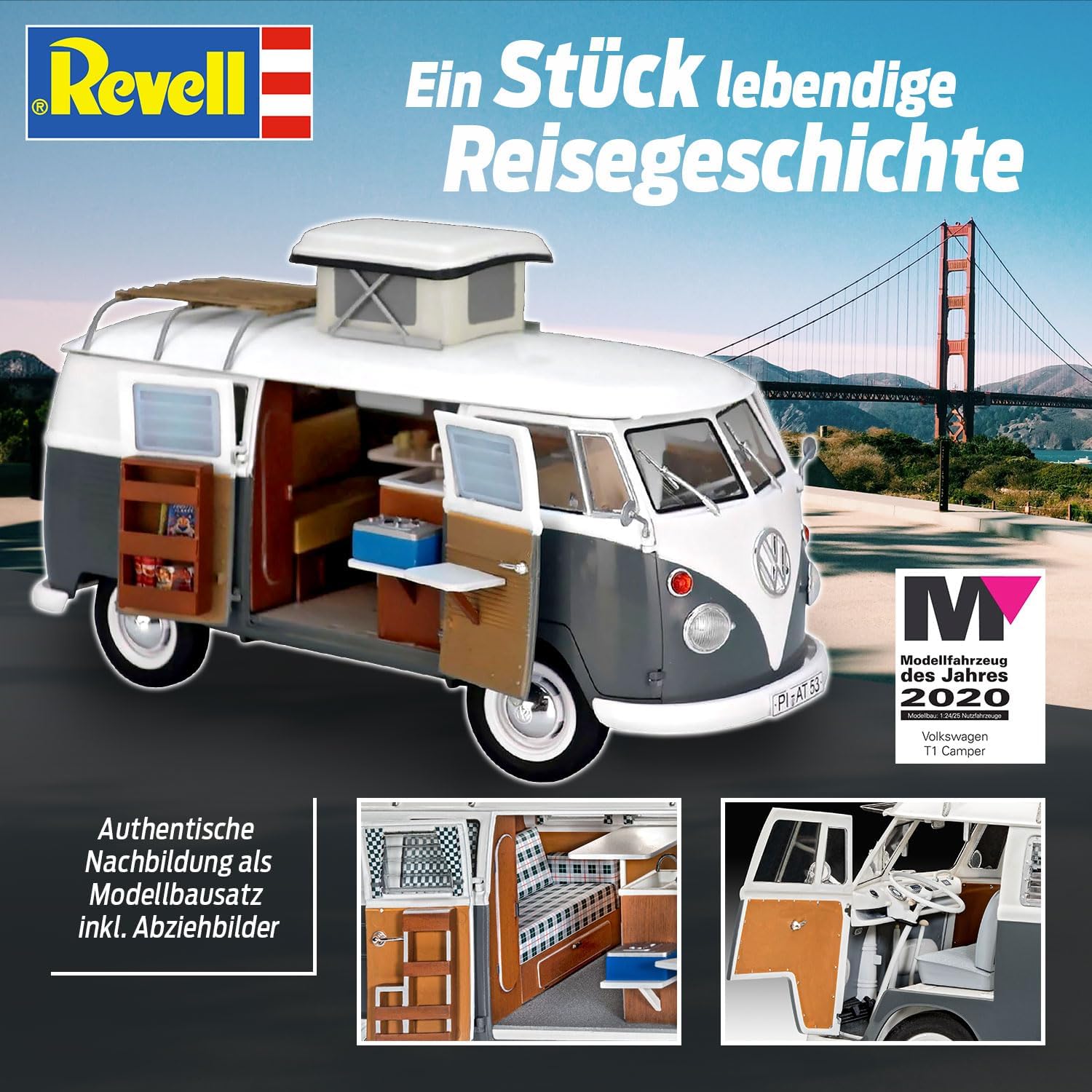 VW T1 Camper 1:24 Plastic Model Kit a7