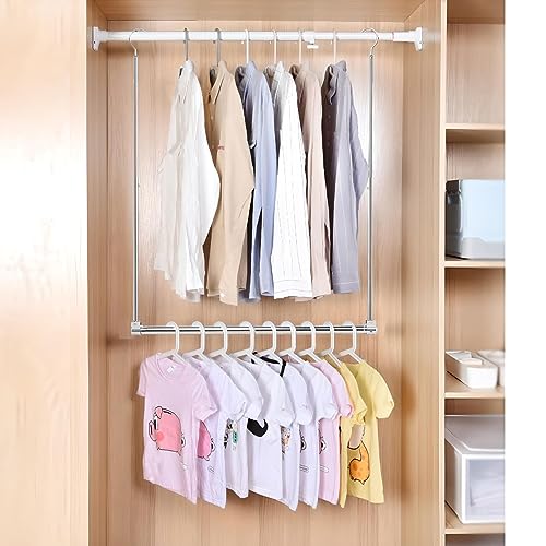 Adjustable Hanging Closet Rod Extender, Heavy Duty, 2 Pack Chrome T24177