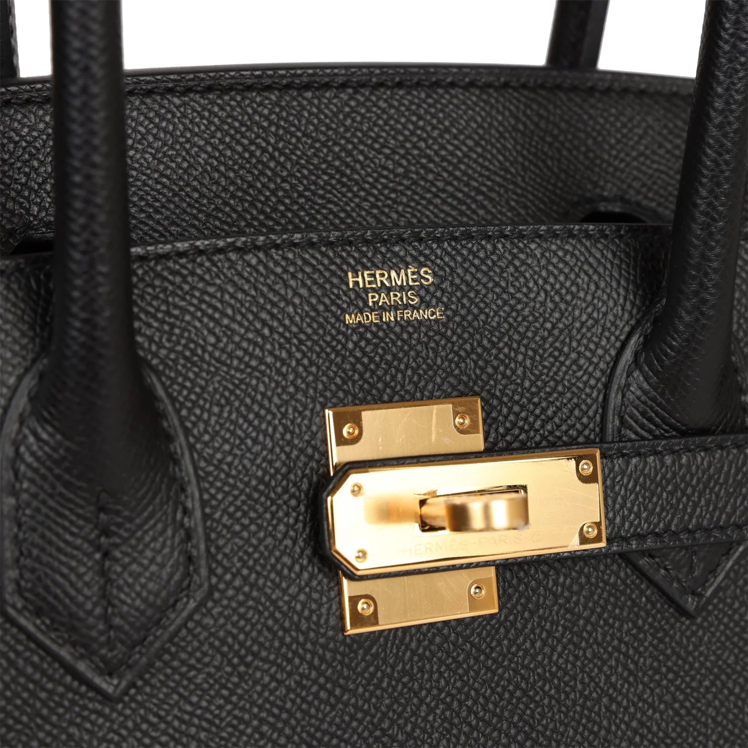 Birkin Sellier 30 Black Epsom Gold Hardware k7