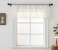 Sheer Curtain Valance for Living Room, Solid Voile Curtain Valance for Bedroom Window Kitchen, W52 X L18 Inch, 1 Panel(White)