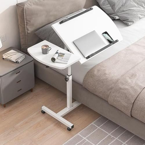 Adjustable Overbed Table with Tilting Panel for Small Spaces k7p