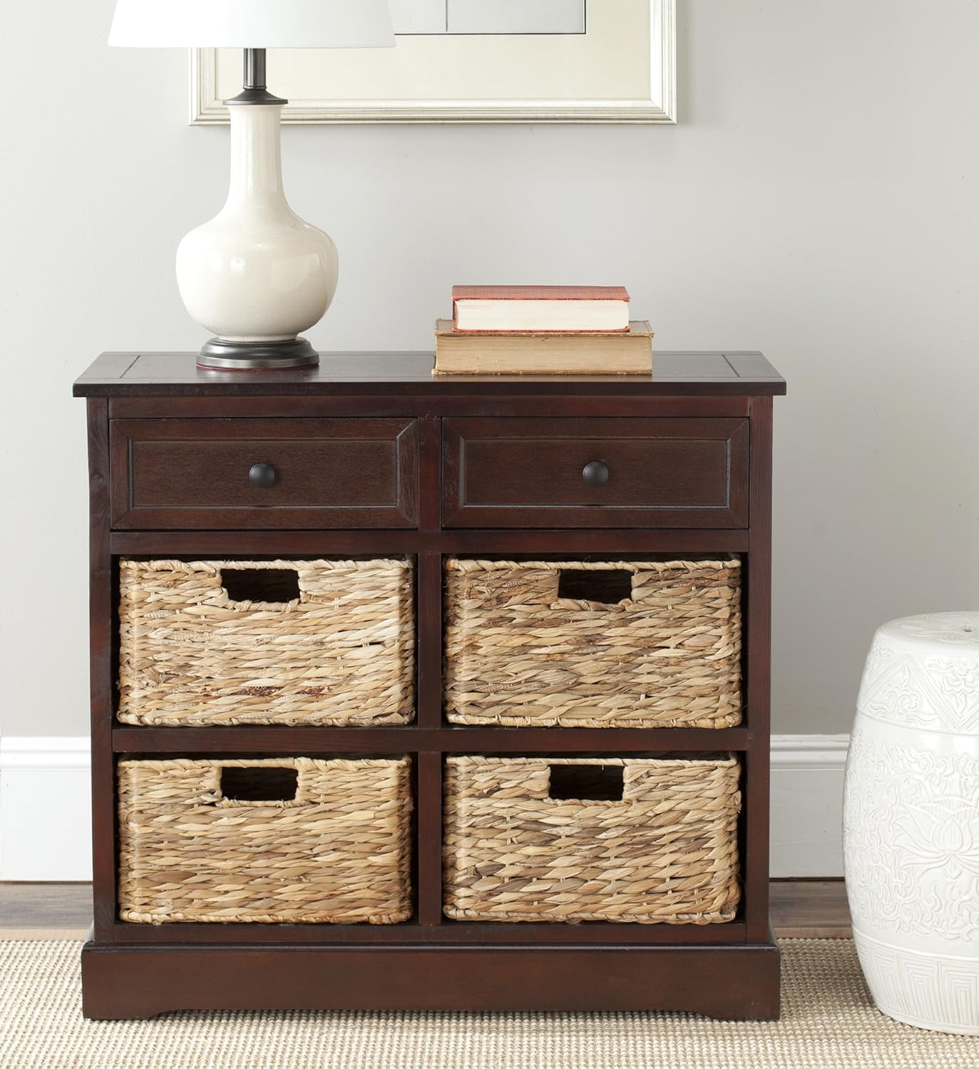 Wicker Basket Storage Unit a7