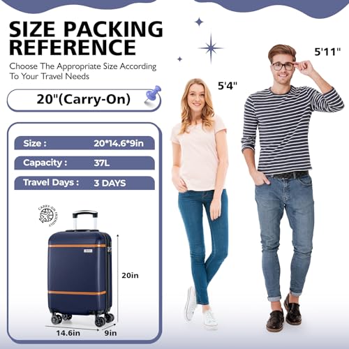 AnyZip Luggage Hardside Suitcase with Spinner Wheels TSA Lock, 28-Inch A6425