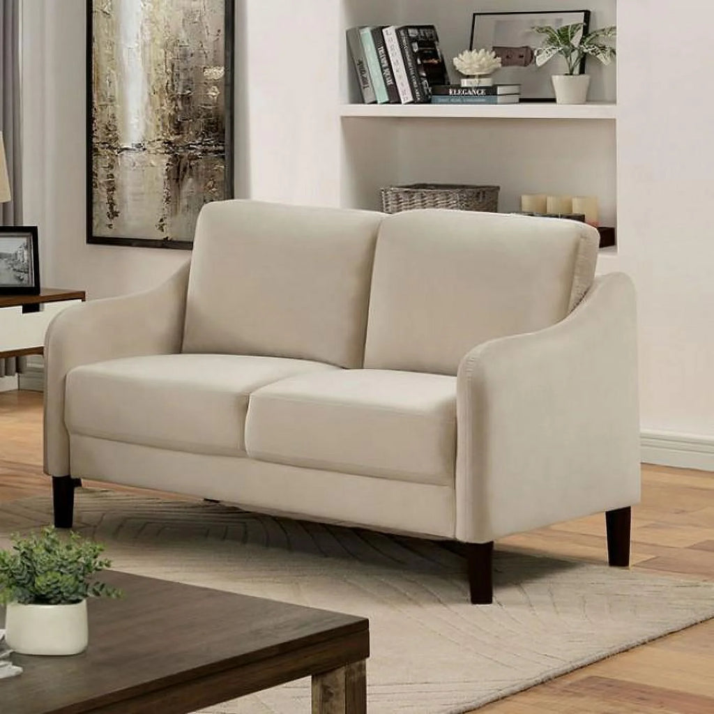 Kassel FOA Beige Flannelette Living Room Set 3pcs C526492