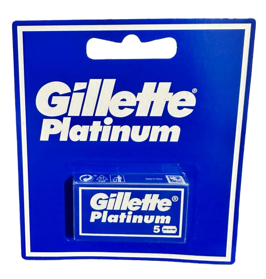 50 Gillette Platinum Double Edge Razor Blades L543559