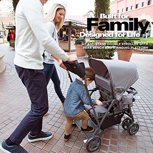 Joovy Caboose Ultralight Sit and Stand Double Stroller, Black T976