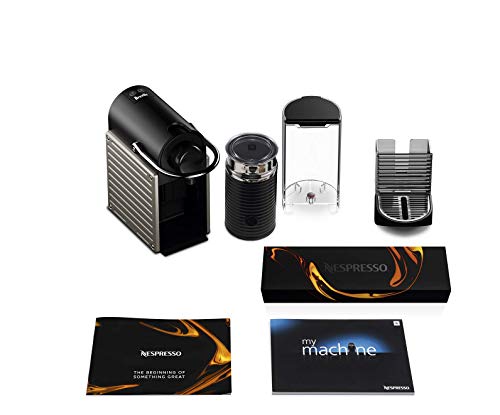 Nespresso Pixie Espresso Machine by Breville with Milk Frother, Titan Y605