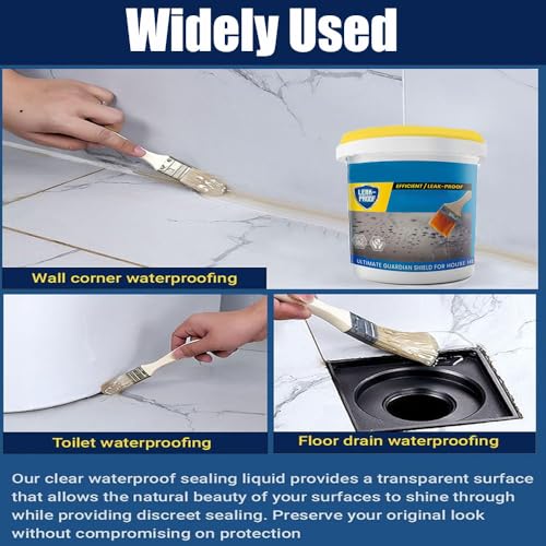 Invisible Waterproof Coating Seal Liquid, Transparent Anti-Leakage Glue (150ML, 2PCS) E52112