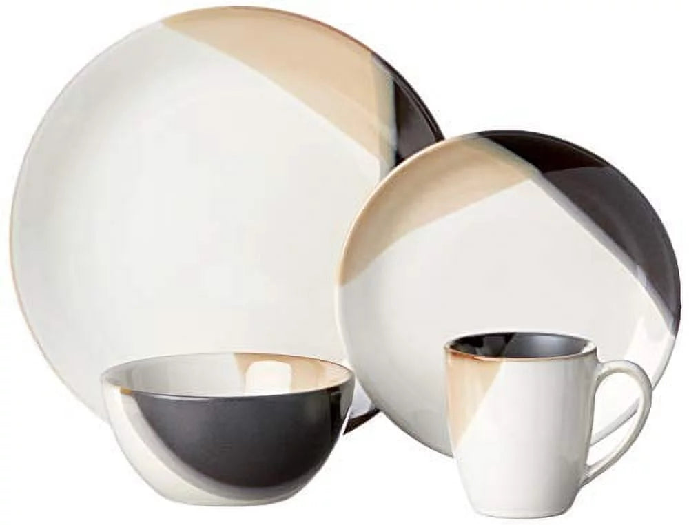 Gourmet Basics by Mikasa Caden 16-Piece Dinnerware Set, Service for 4 Y56990