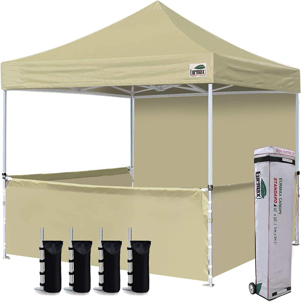 10x10 Pop-up Canopy Tent with Sidewalls and Roller Bag q7k