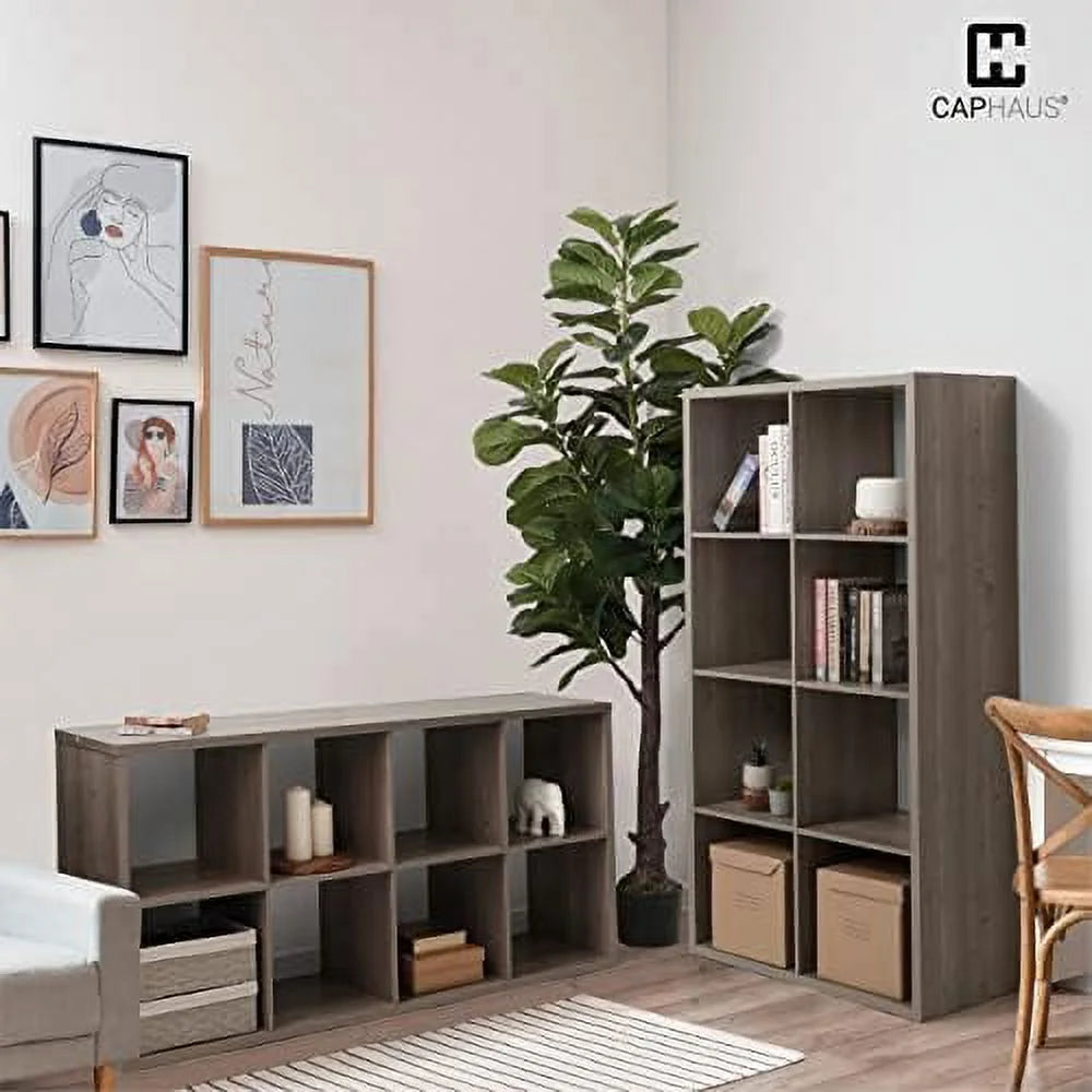 HOOMHIBIU 13-Inch 8-Cube Organizer Bookcase White D919