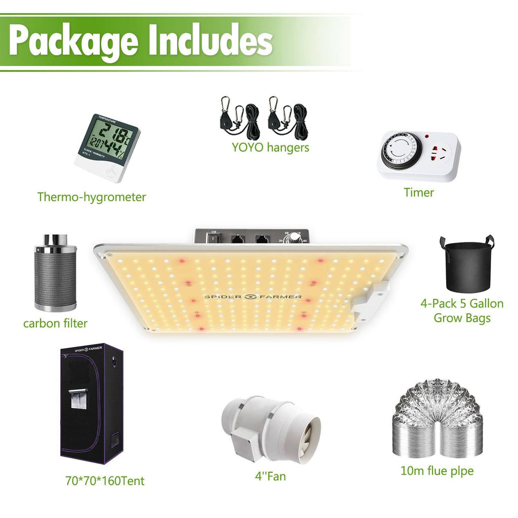 LED Grow Light Full Spectrum Grow Tent Kit Indoor q7m