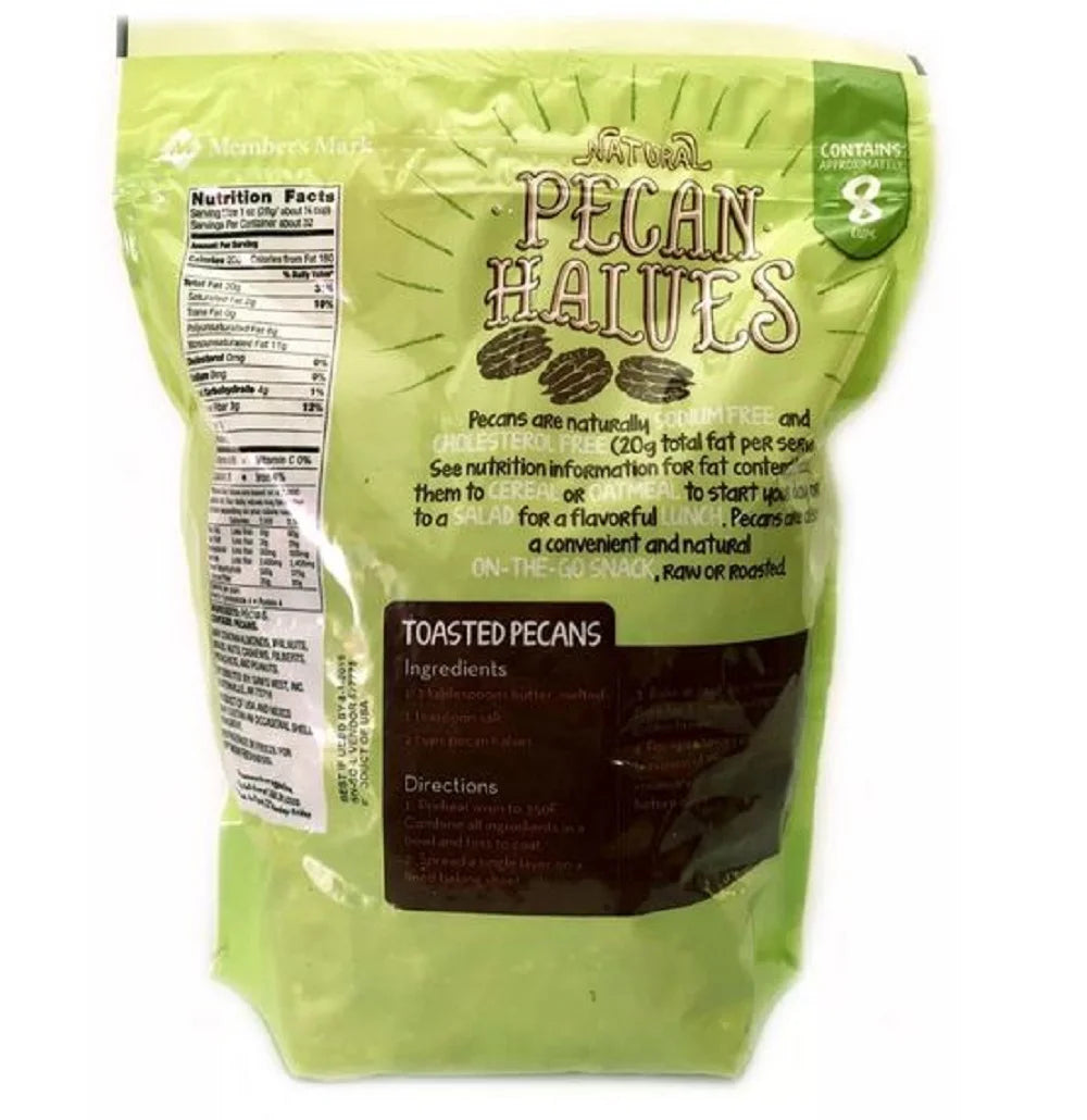 Member S Mark Natural Pecan Halves 2 Pack C7104