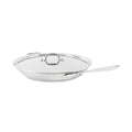 All-Clad D5 5-Ply Brushed Stainless Steel Fry Pan With Lid, 14 Inch, Compatible With Any Stovetop Including Induction, Oven Broiler Safe 600F, Pots and Pans, Frying Pan, Skillet, Cookware, Silver