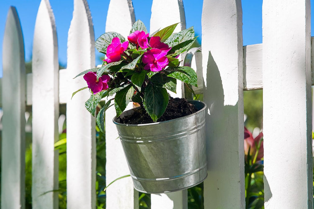 Galvanized Over-The-Rail Planter 8 Inch a7
