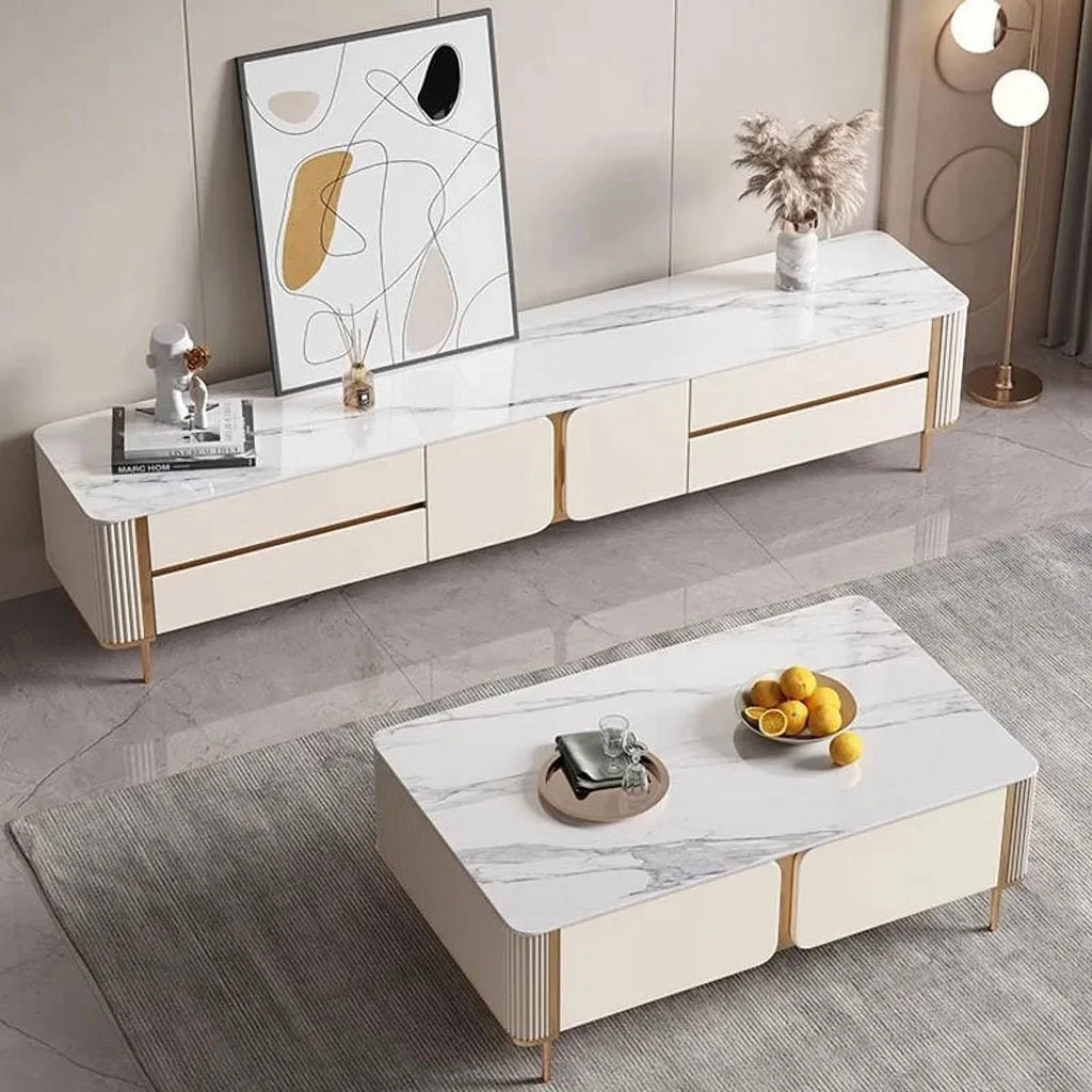 White TV Stand Display Cabinet Unit Modern Console Table U9290