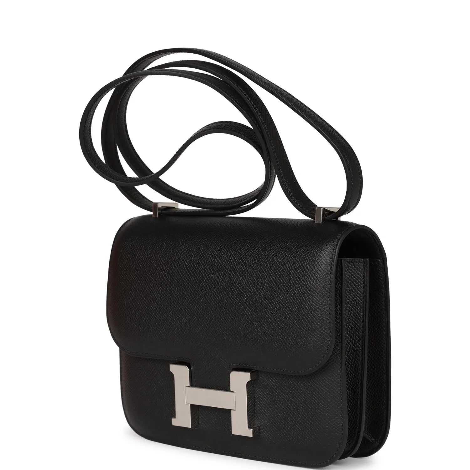 Black Epsom Leather Crossbody Bag k7