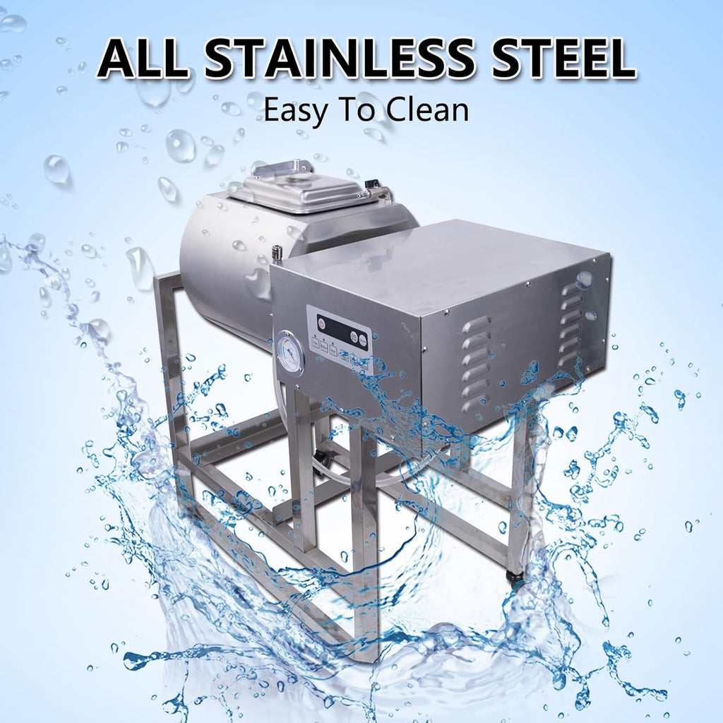 Hakka Commercial Meat Tumbler 90lb Vacuum Curing Machine Stainless Steel H975