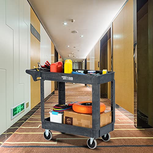 Plastic Utility Cart with Wheels Heavy Duty 3-Tier Storage a7